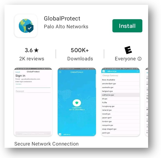 Global Protect in Google Play Store
